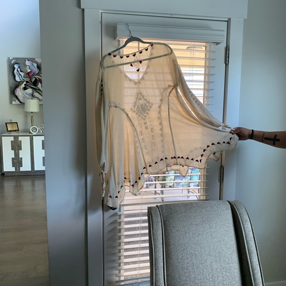 Free People Vintage Boho size Medium, Cream/Tan - Picture 10 of 15